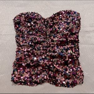 Sequin halter top